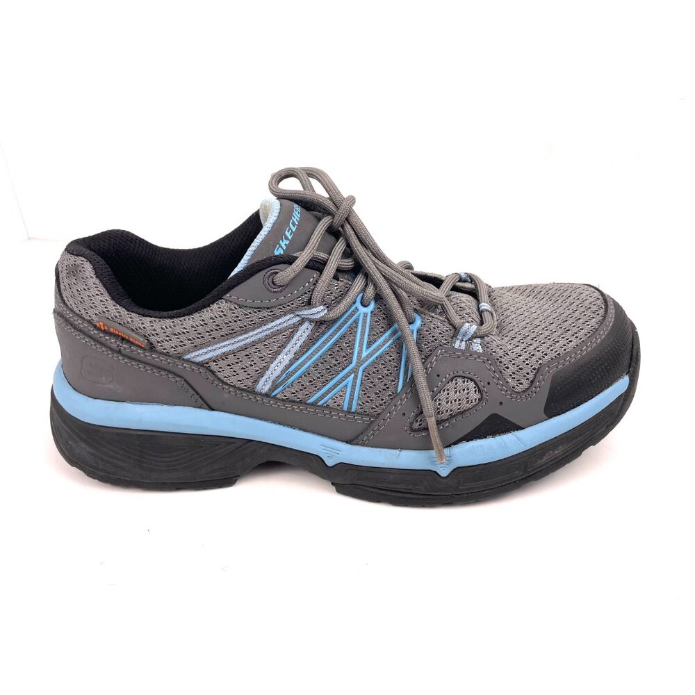 Skechers Work Relaxed Fit Slip Resistant Shoes – Women’s Size 8 US (Gray/Blue) - Picture 7 of 13
